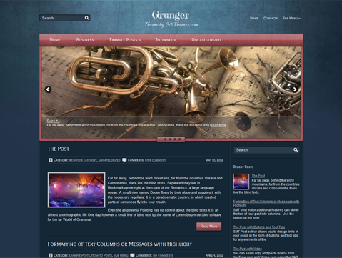 Grunger Premium Free Wordpress Music Theme
