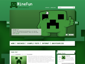 MineFun Free WordPress Minecraft Theme