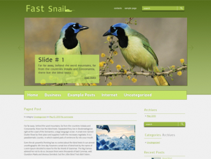 FastSnail Premium Free WordPress Nature Theme