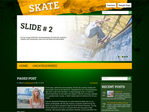 Skate Free WordPress Skateboard Theme
